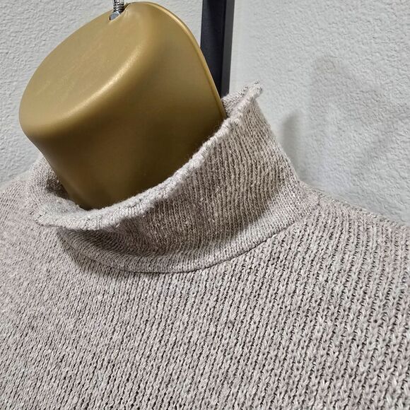 Vintage Binghamton Rudolph Sweater Womens S Beige Reindeer Mock Neck Holiday USA - Picture 3 of 9